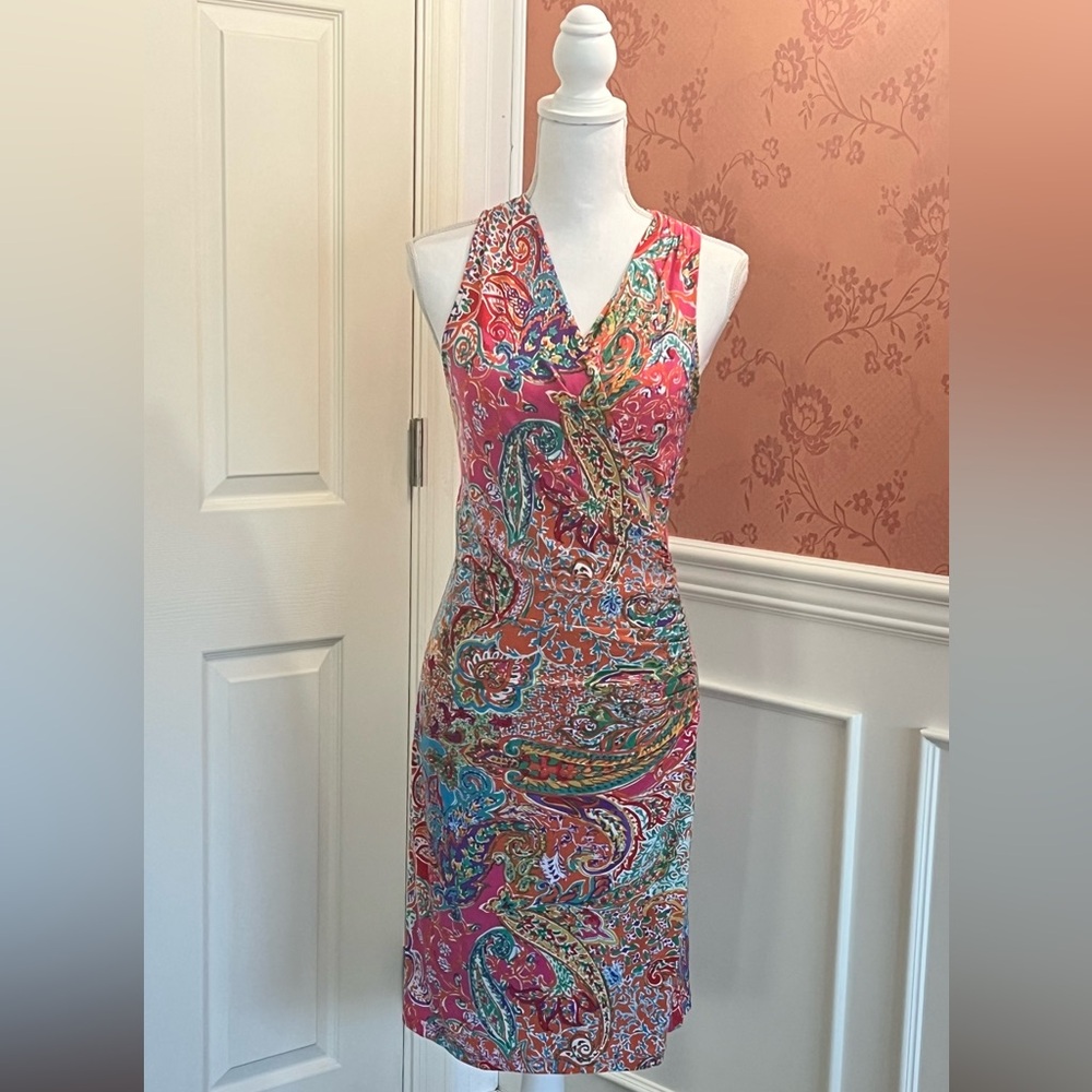 Ralph Lauren Vibrant Paisley Midi Dress